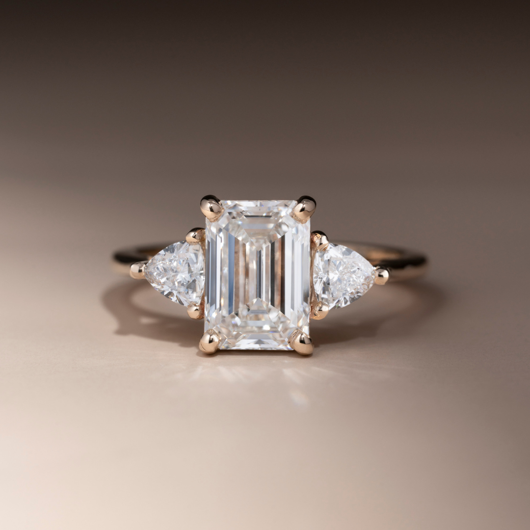 Designed for Italy: Jake's Custom Emerald Trilogy Engagement Ring