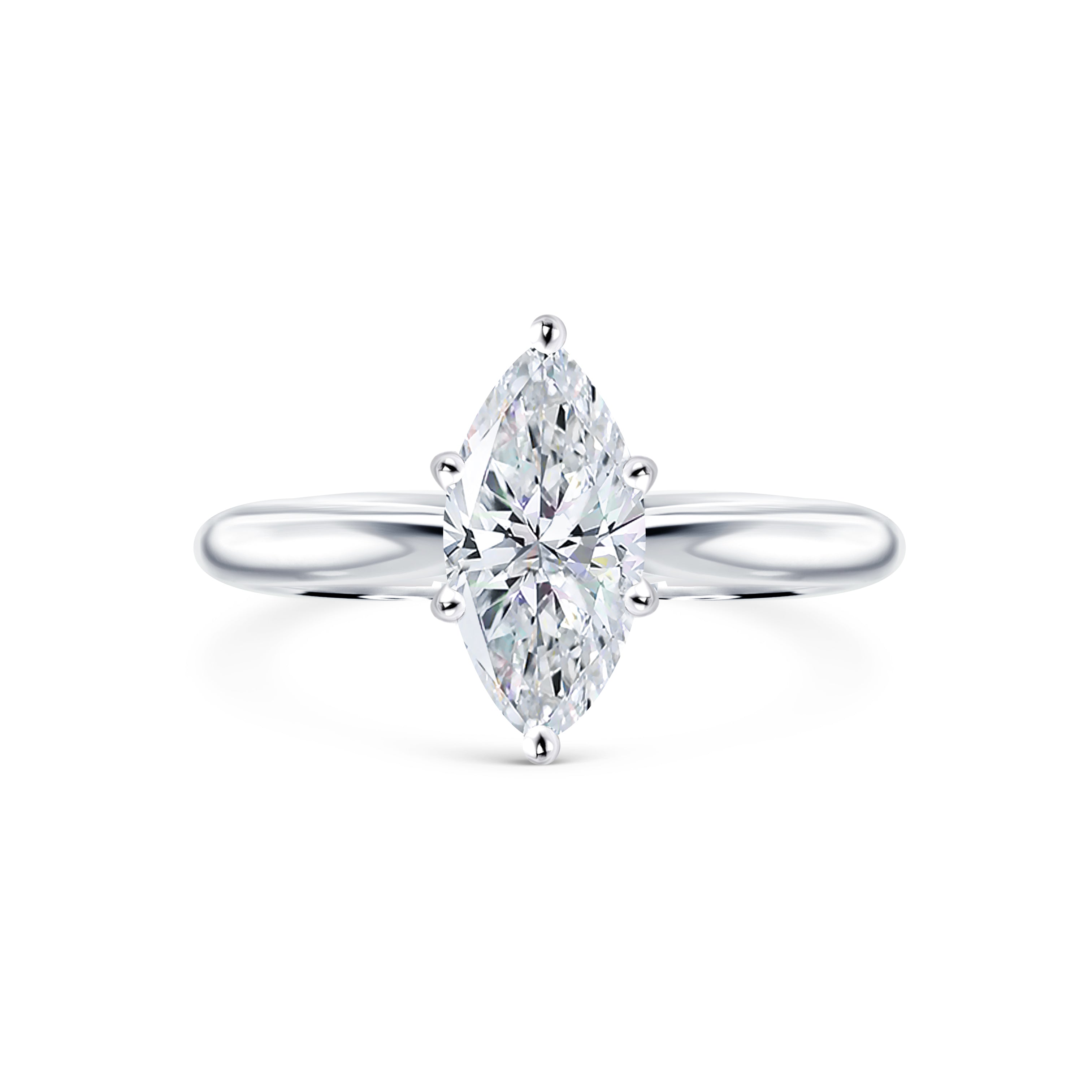 Martha - Micheli Jewellery, solitaire marquise diamond engagement ring in white gold with 6 prongs. marquise diamond engagement ring. solitaire engagement ring. 6 prong white gold engagement ring. marquise diamond. ring profile of marquise engagement ring