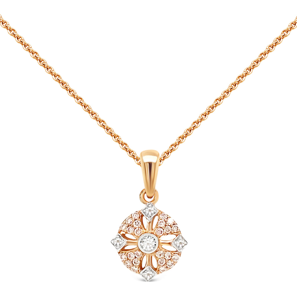 Pink & White Argyle Diamond Pendant - Micheli Jewellery
