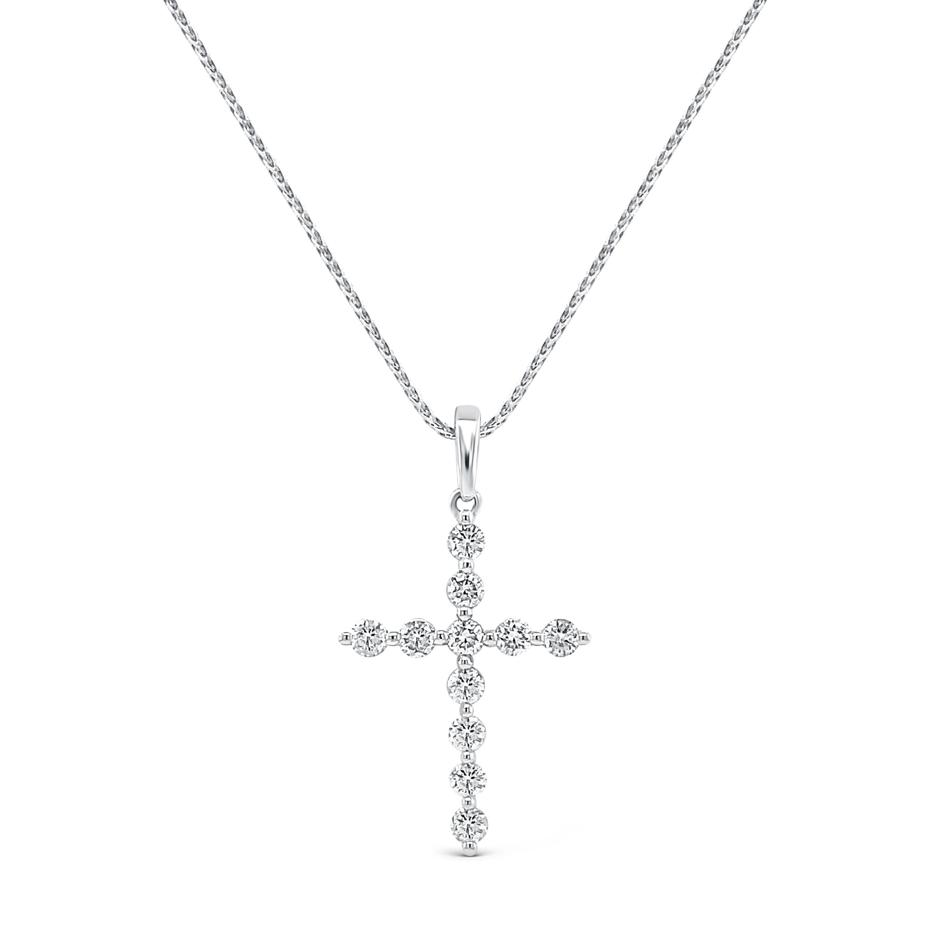 Diamond Cross Pendant - Micheli Jewellery