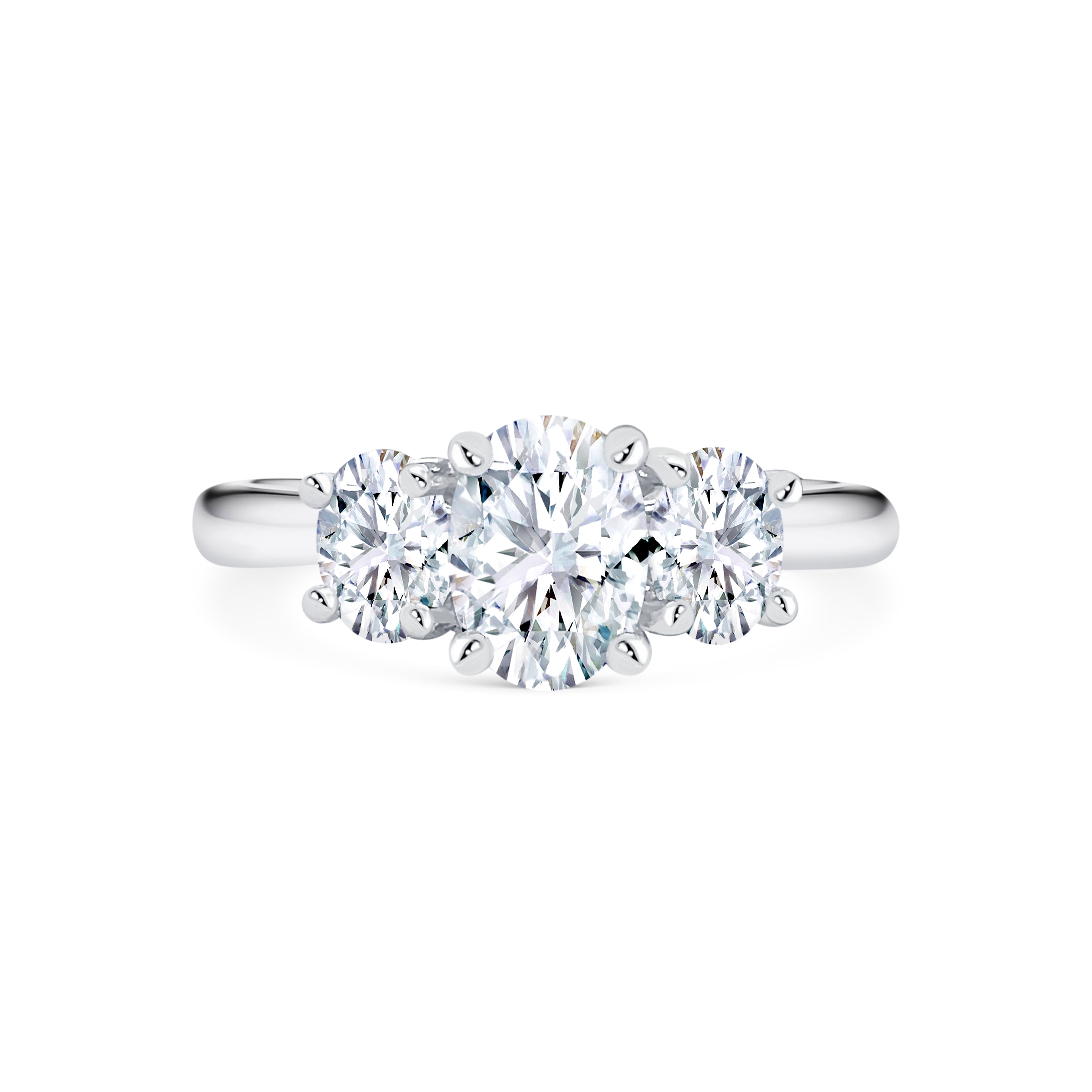 Oval Trilogy Engagement Ring custom made in Micheli Jewellery melbourne