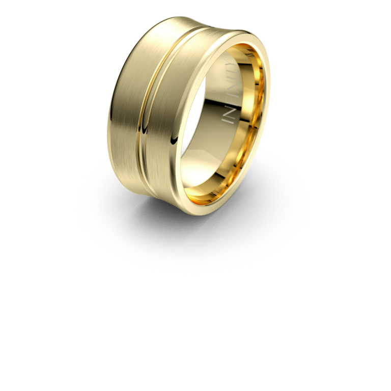 Caved in Gold Wedding Band - Micheli Jewellery