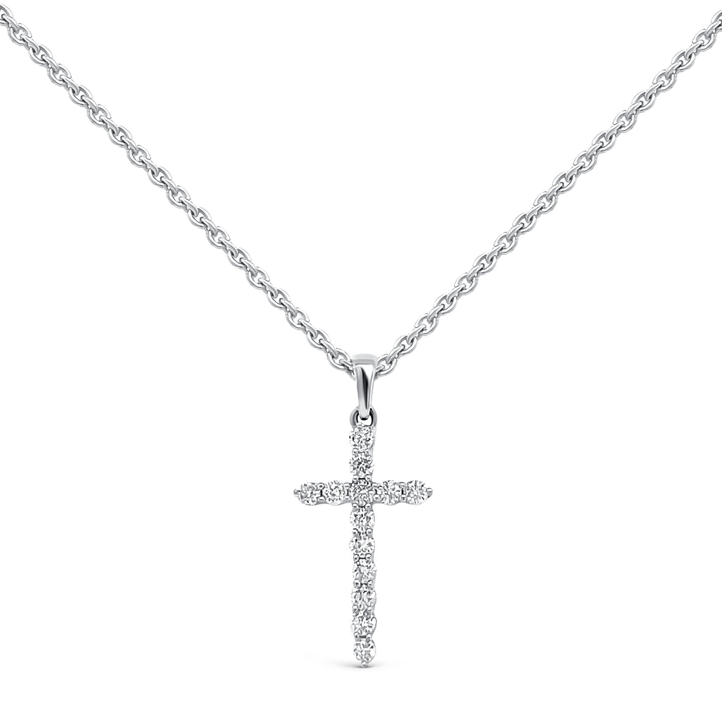 Diamond Cross Necklace - Micheli Jewellery