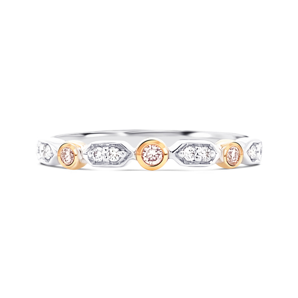 Pink & White Argyle Diamond Ring - Micheli Jewellery