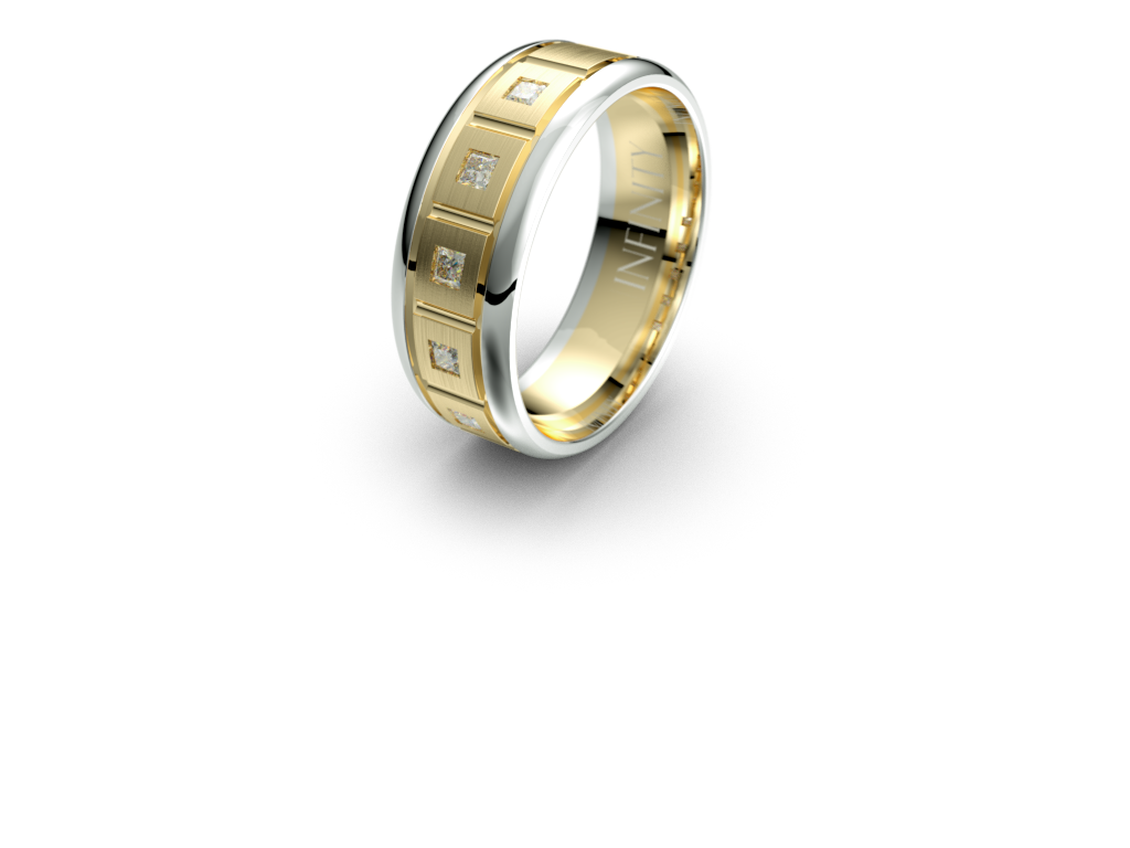 Tetrágona Wedding Band - Micheli Jewellery