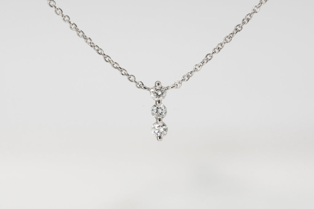 Diamond Bar Necklace - Micheli Jewellery