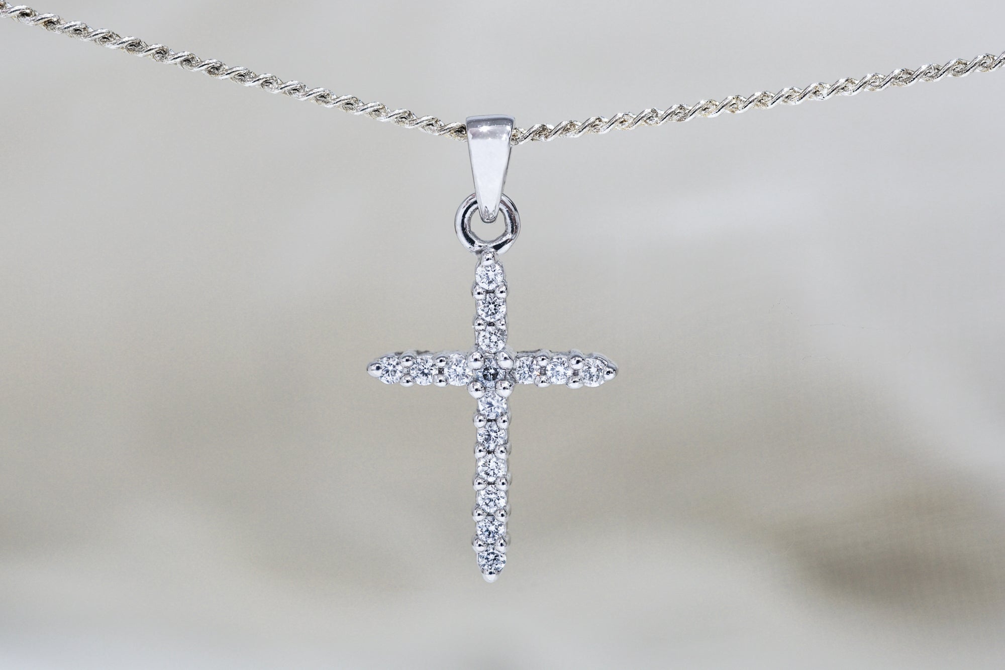 Diamond Cross Pendant - Micheli Jewellery