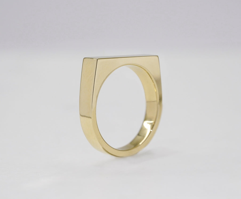 Custom Made Bar Signet Ring - Micheli Jewellery