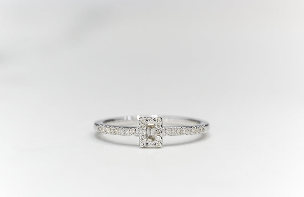 Emerald Halo Diamond Ring - Micheli Jewellery