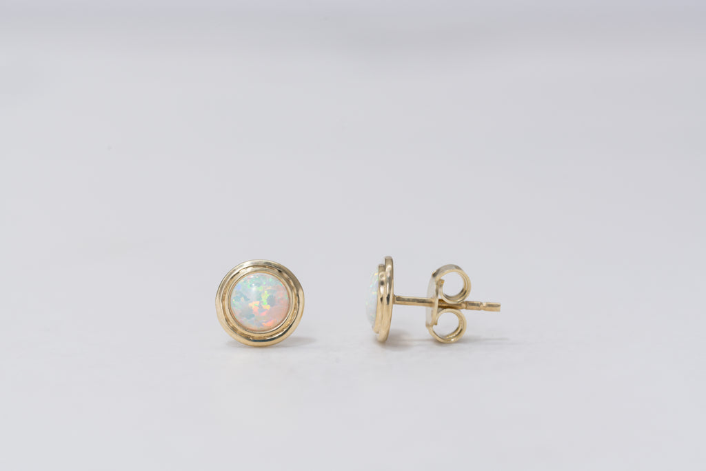 Bianca Opal Stud Earrings - Micheli Jewellery