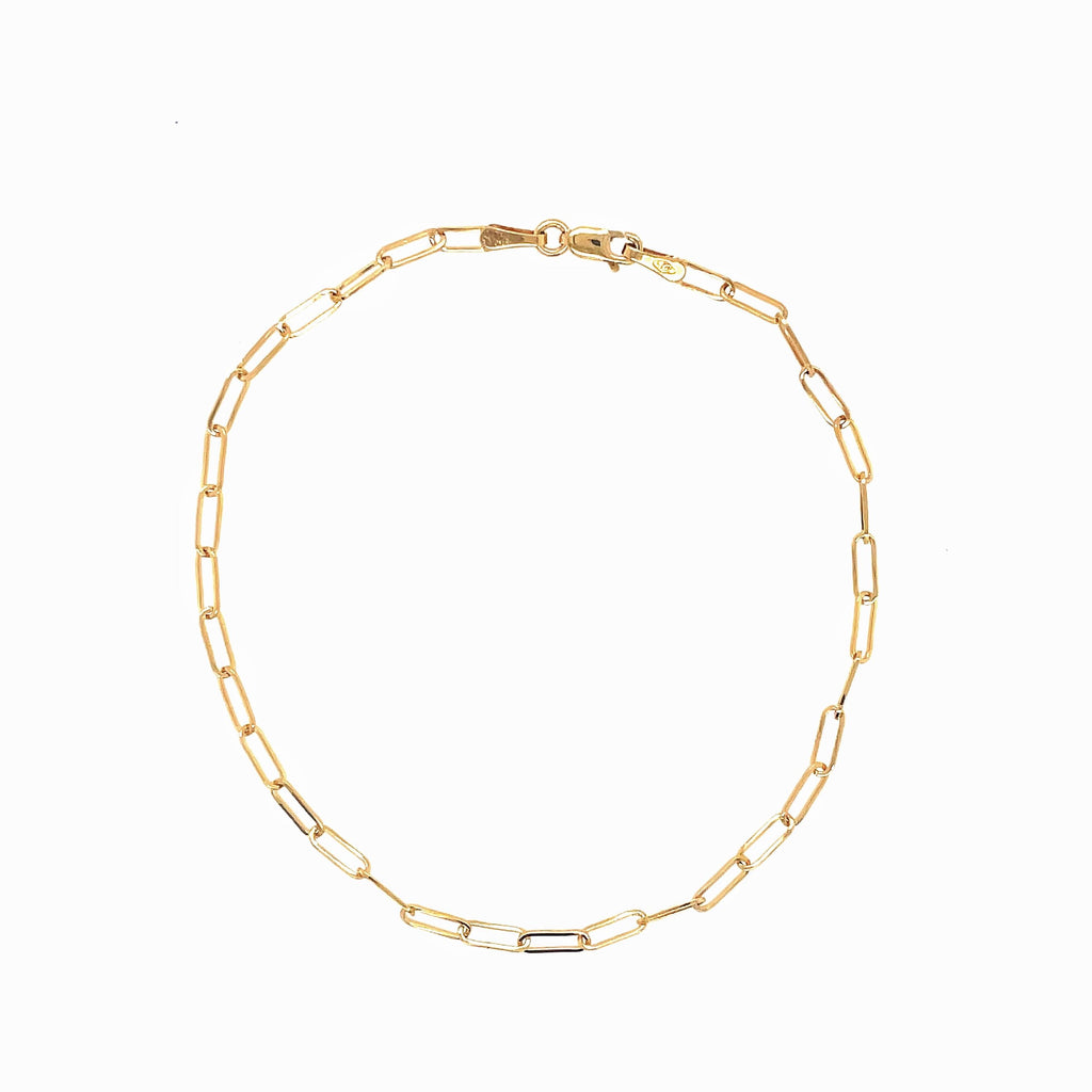 Fine Paperclip Chain Link Bracelet - Micheli Jewellery