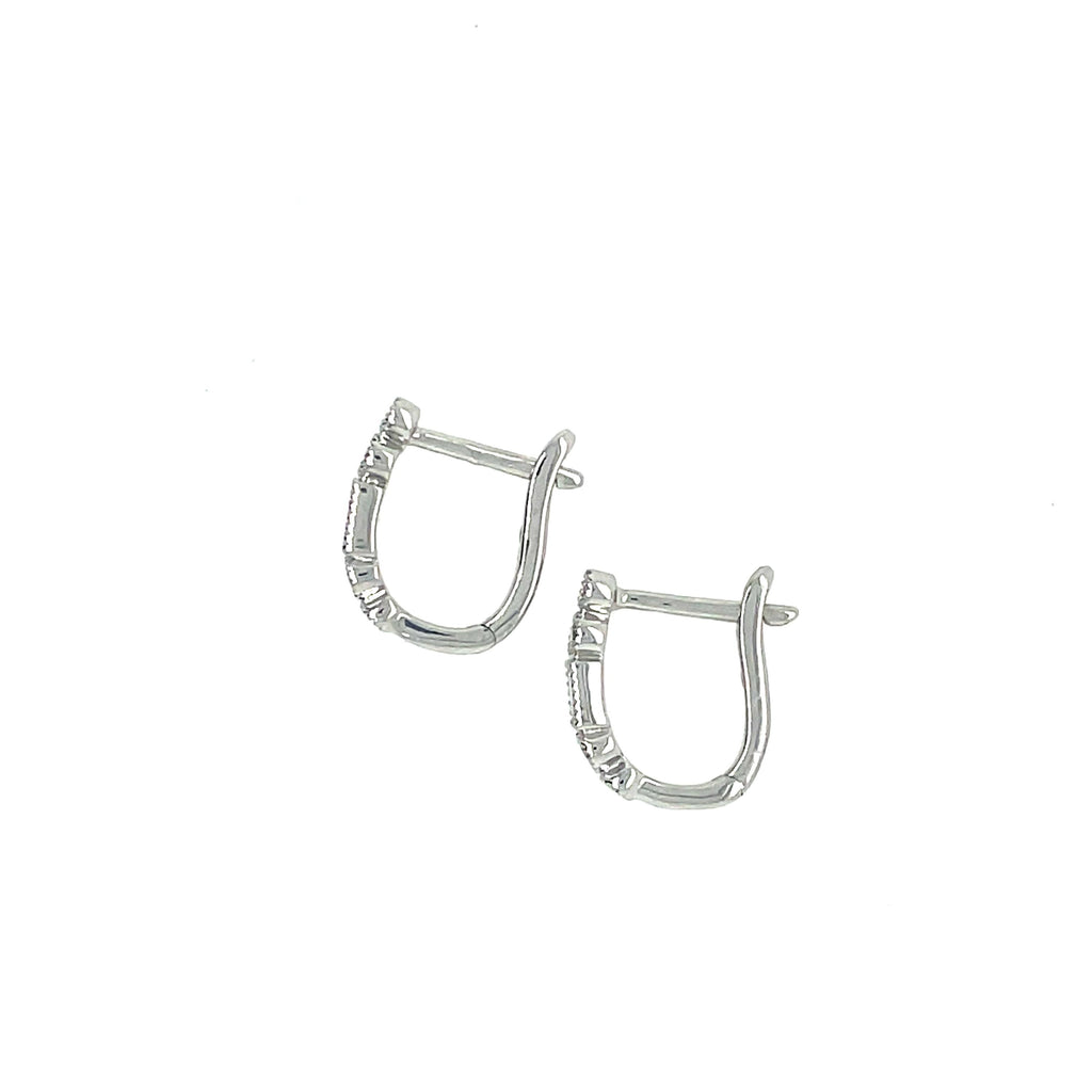 Diamond Bezel Set Huggie Earrings - Micheli Jewellery